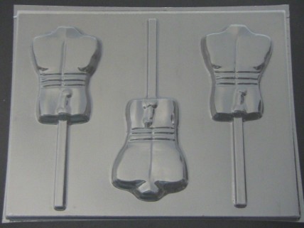 103x Male Torso with Penis Chocolate Lollipop Mold